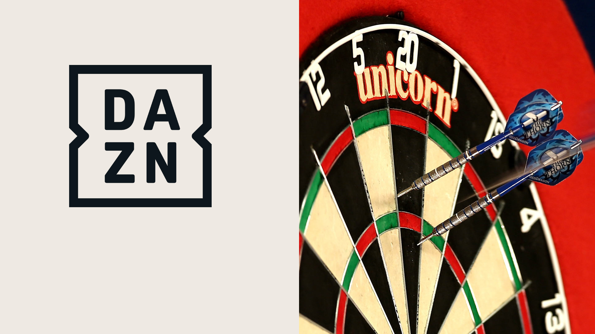 Darts auf DAZN Pfeile Dartscheibe