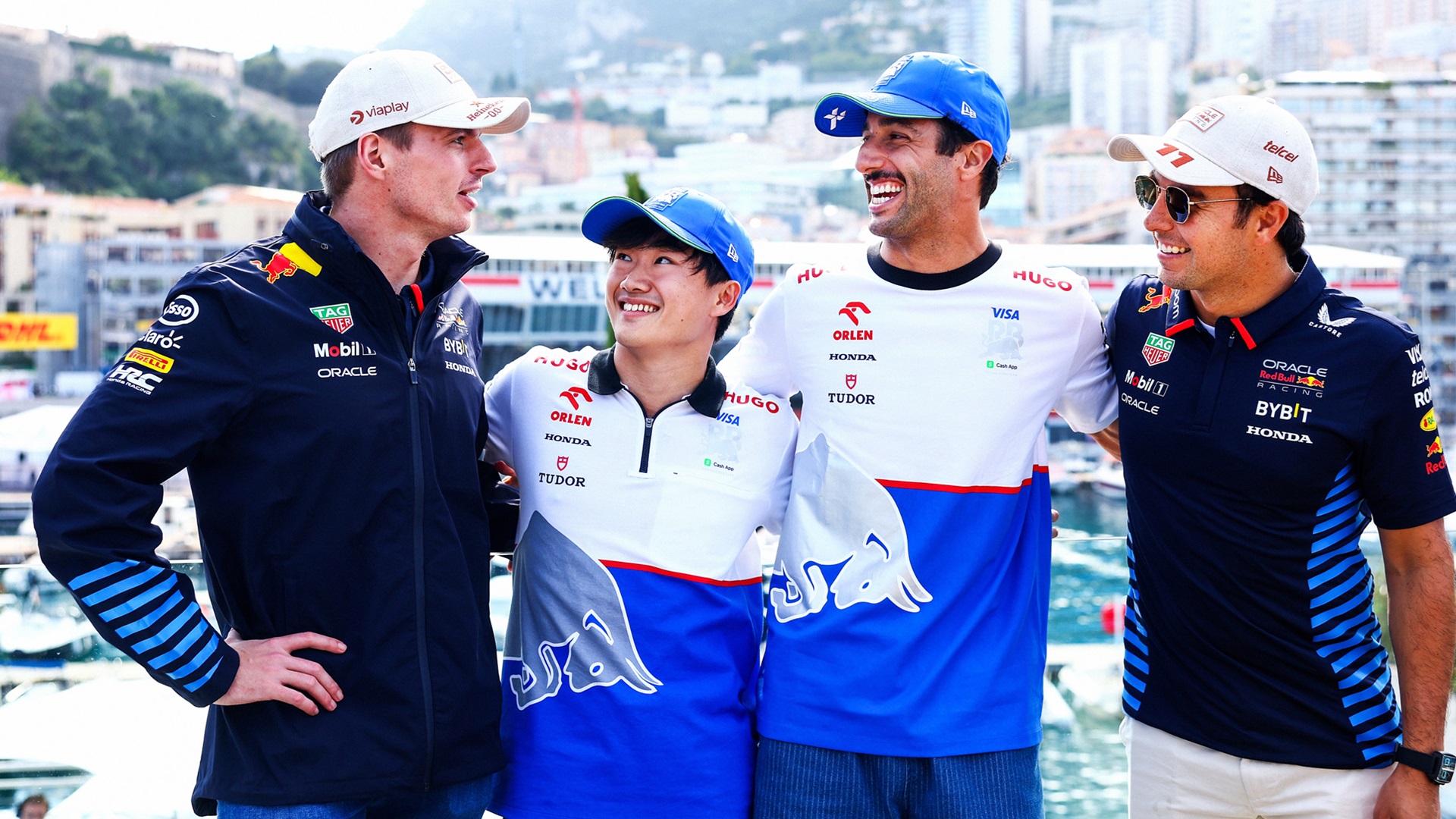 2024-05-26 Verstappen Tsunoda Ricciardo Perez F1 Formula 1