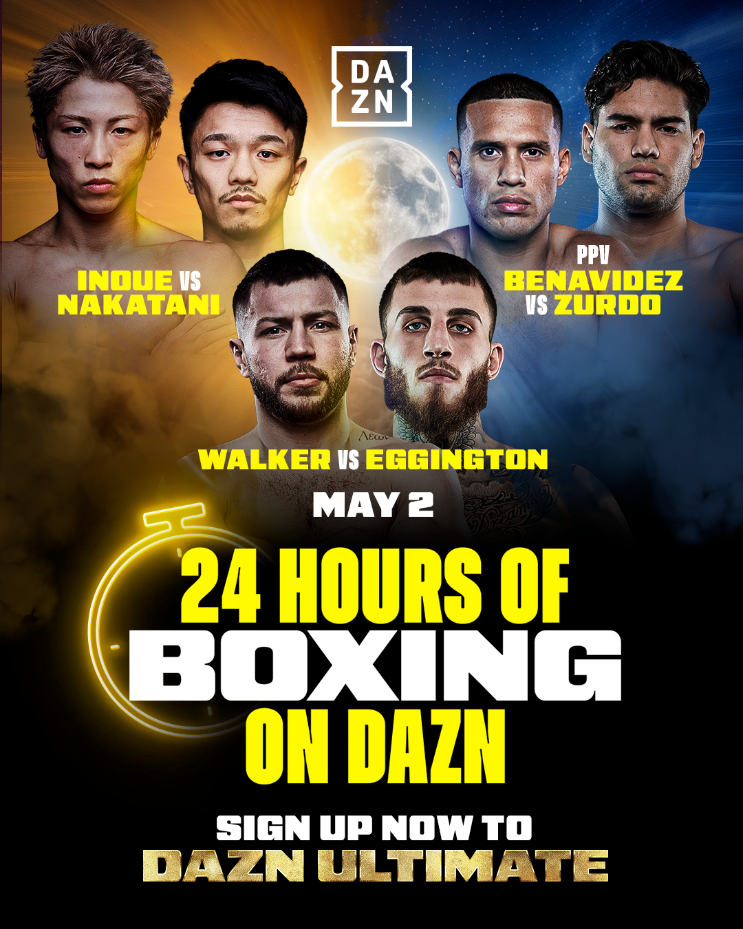 DAZN 24 hours of boxing