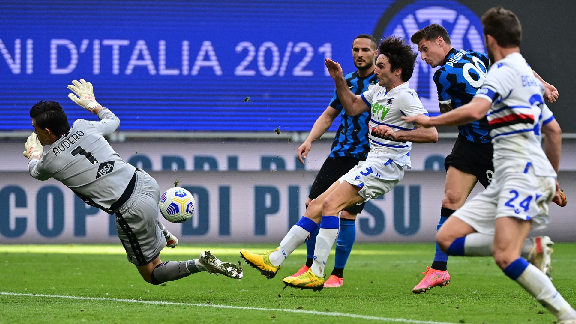 Serie A TIM 2020/21, Andrea Pinamonti in Inter-Sampdoria 5-1