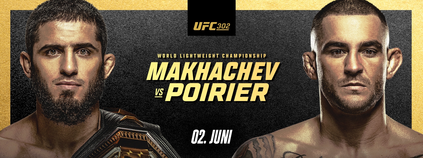UFC 302 Banner Promotion Makhachev Poirier
