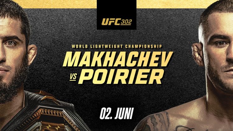 UFC 302 Banner Promotion Makhachev Poirier