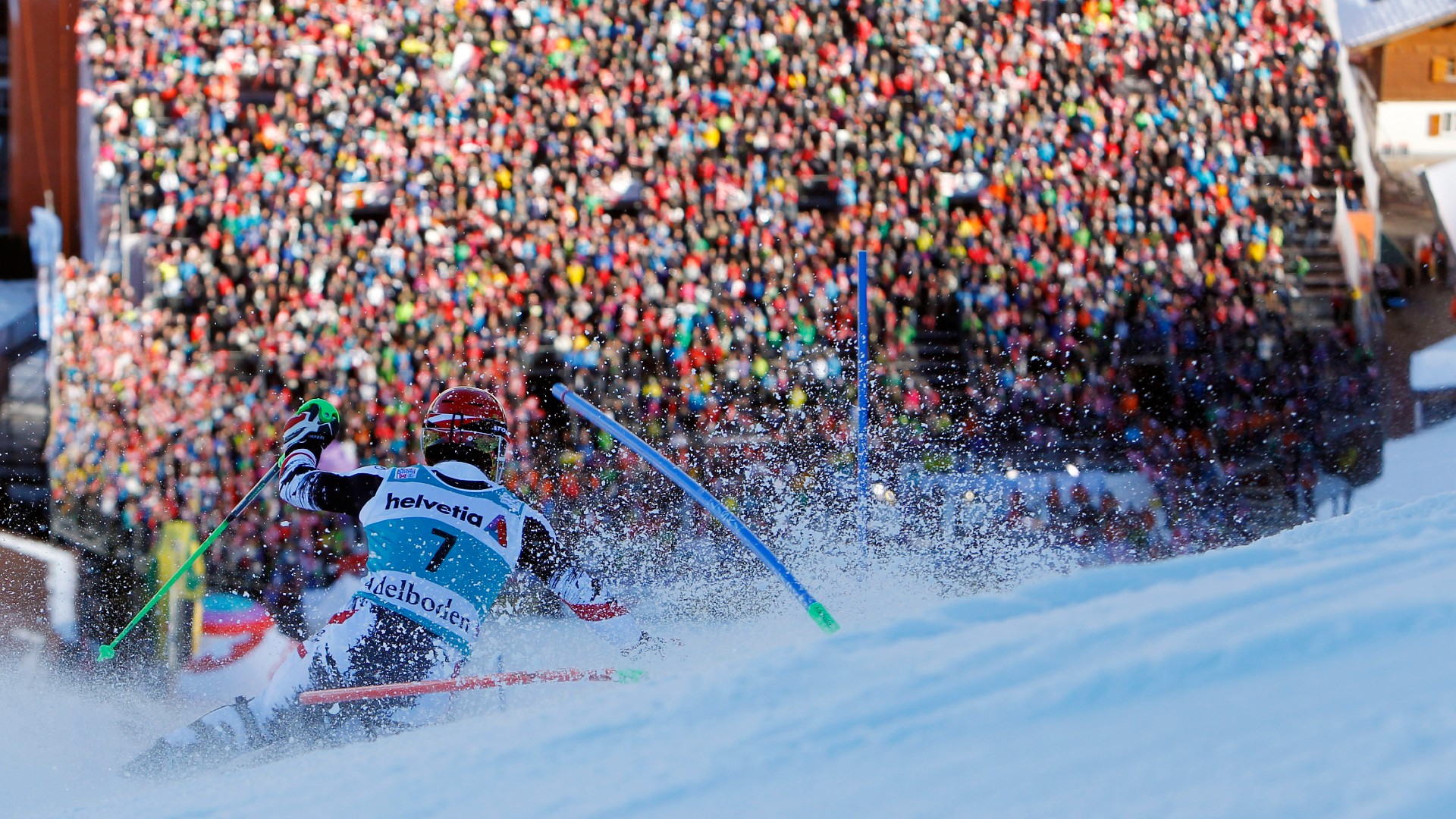 Marcel Hirscher nello Slalom di Adelboden 2014
