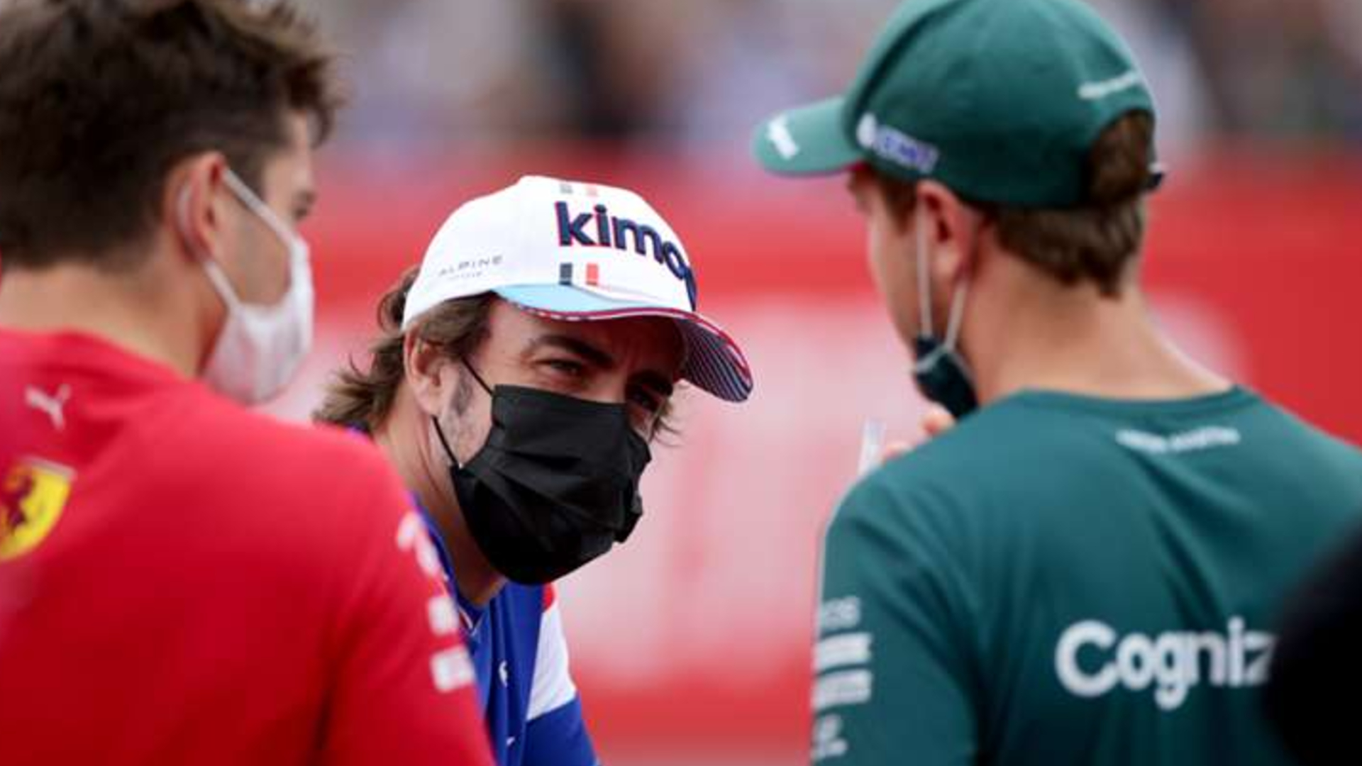 Fernando Alonso Sebastian Vettel Charles Leclerc