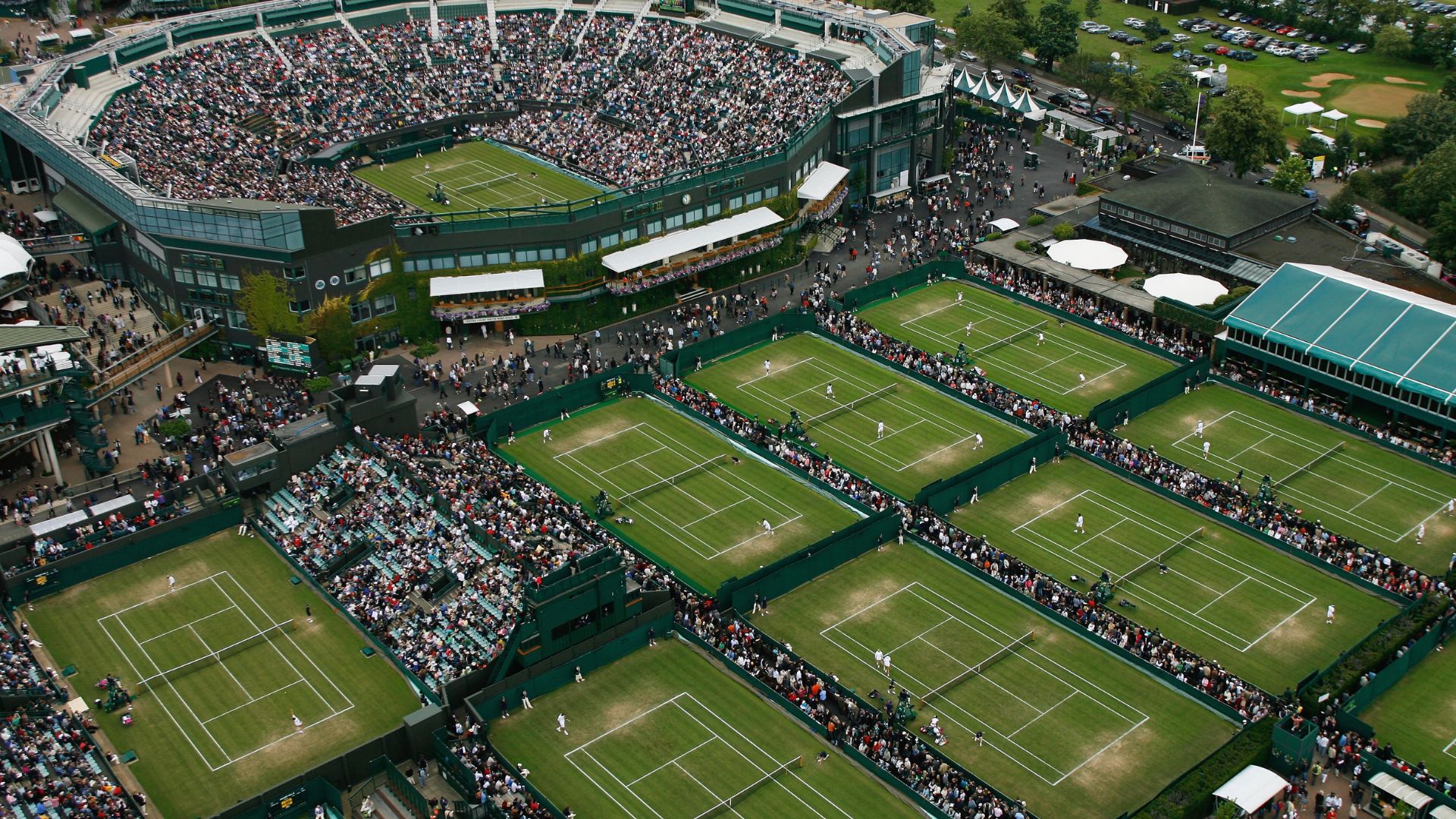 Wimbledon, i campi da tennis
