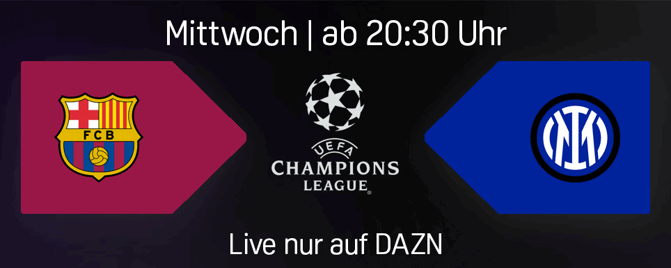 Barcelona Inter Mailand UEFA Champions League Halbfinale Banner