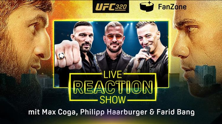 UFC 320 Live Reaction Show Header