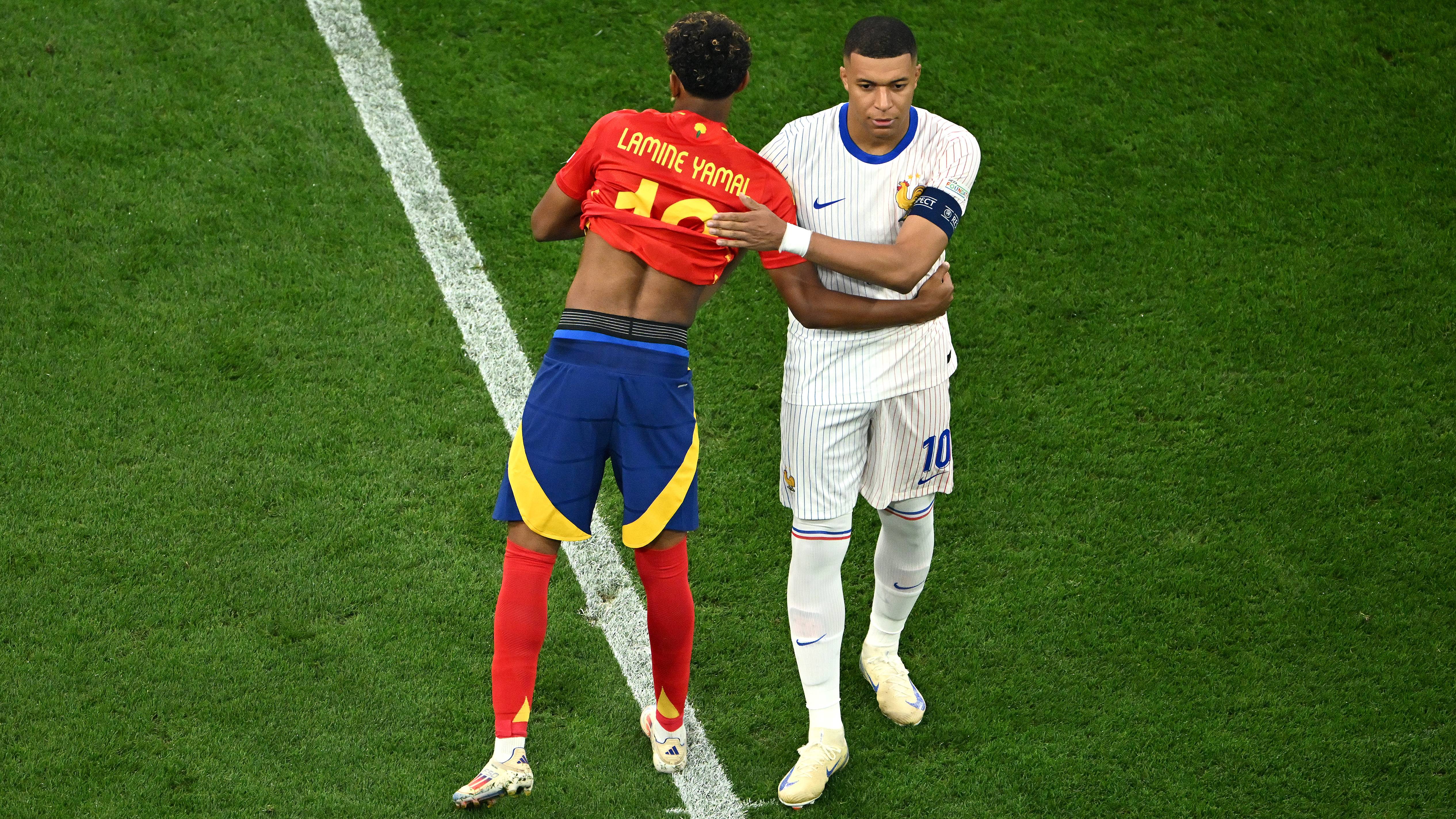 Lamine Yamal Kylian Mbappe Spanien Frankreich 09072024