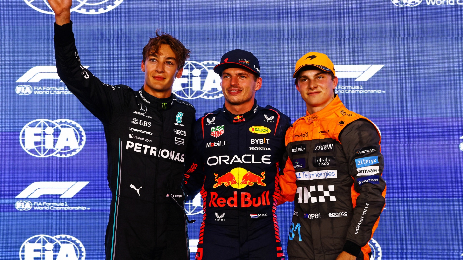 2023-10-11 Verstappen Russell Piastri F1 Formula 1