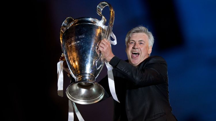 Ancelotti UCL trophy