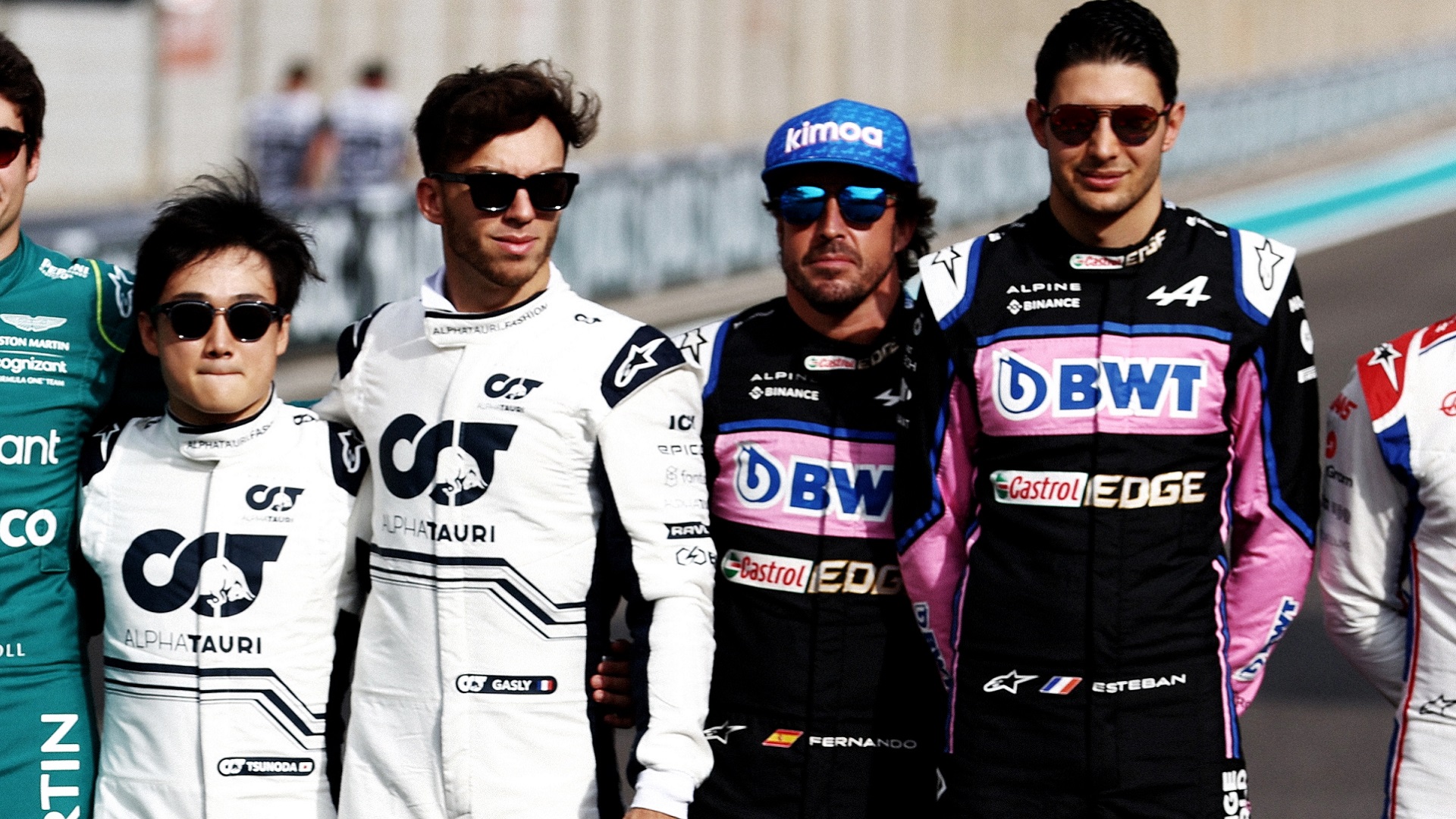 2022-12-08 Tsunoda Gasly Alonso Ocon F1 Formula 1