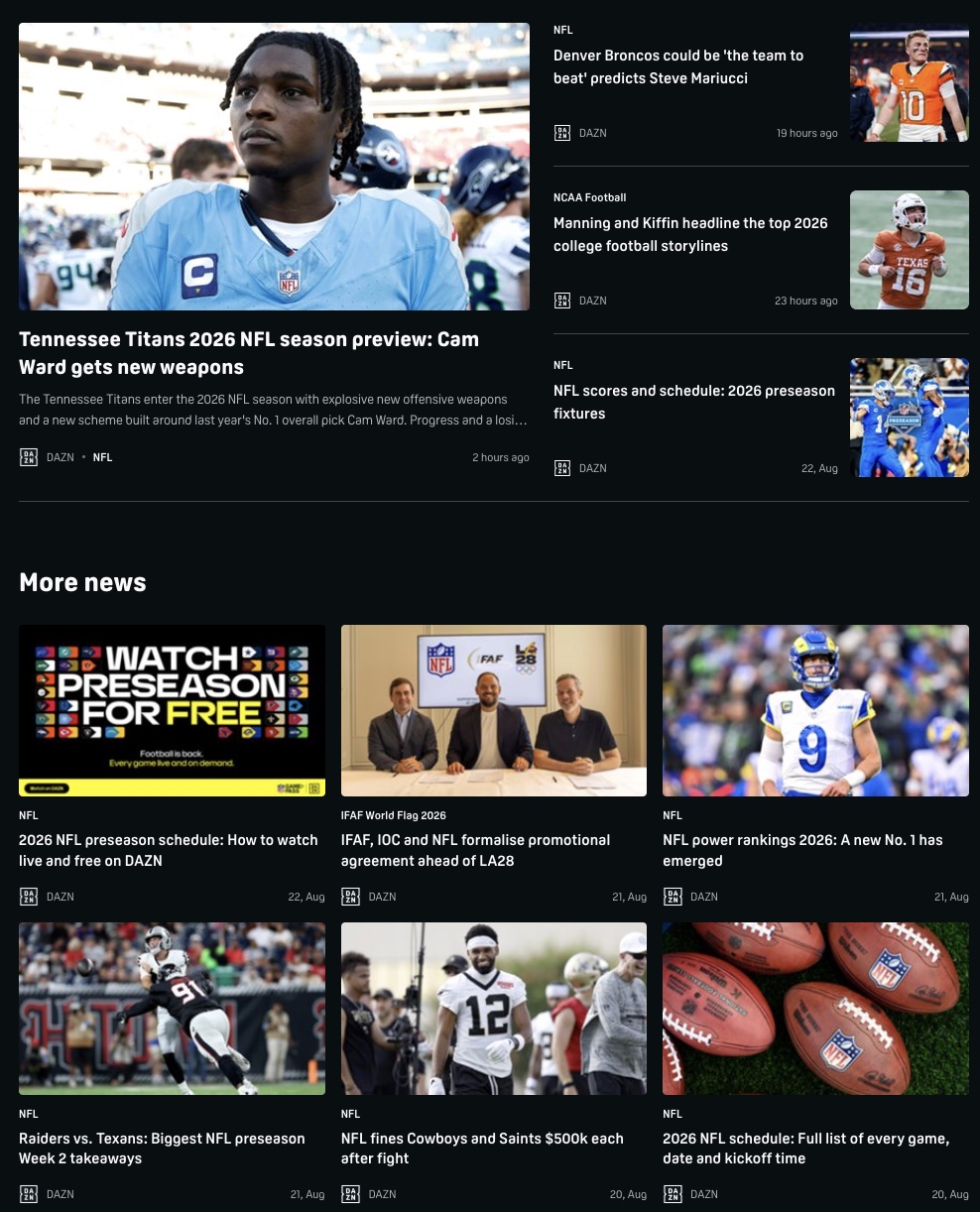 NFL Game Pass subscription on DAZN: Seven amazing overlooked