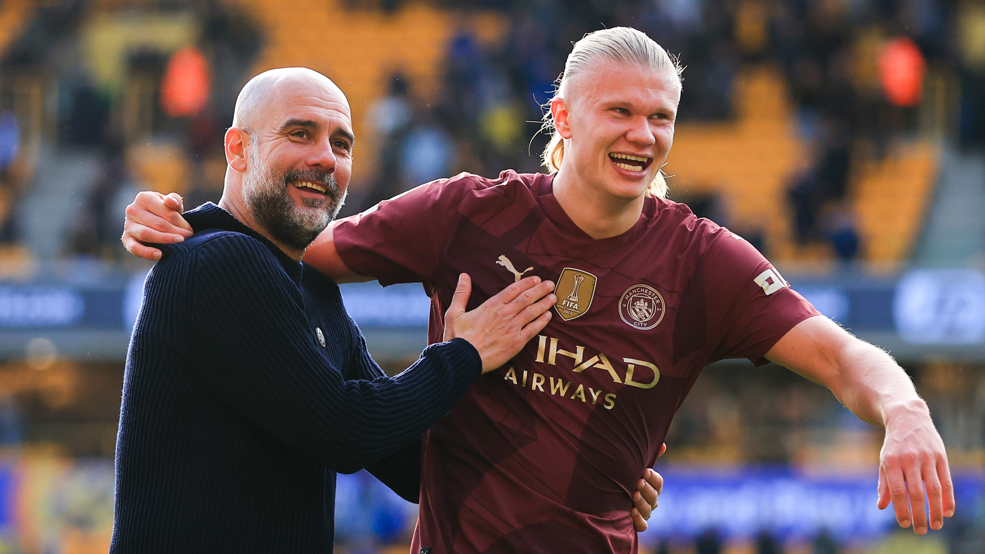 Haaland e Guardiola col Manchester City