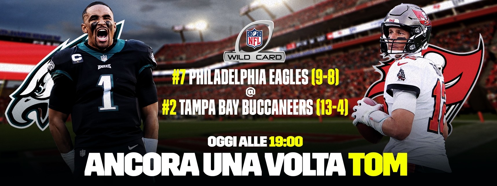 Promo Philadelphia Eagles-Tampa Bay Buccaneers per la Wild Card NFL