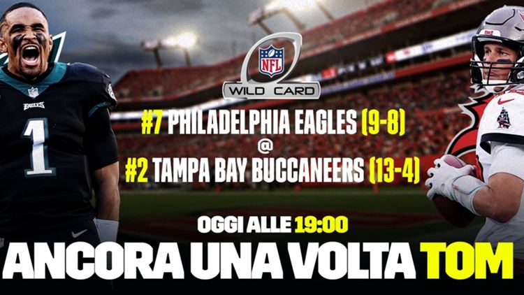 Promo Philadelphia Eagles-Tampa Bay Buccaneers per la Wild Card NFL
