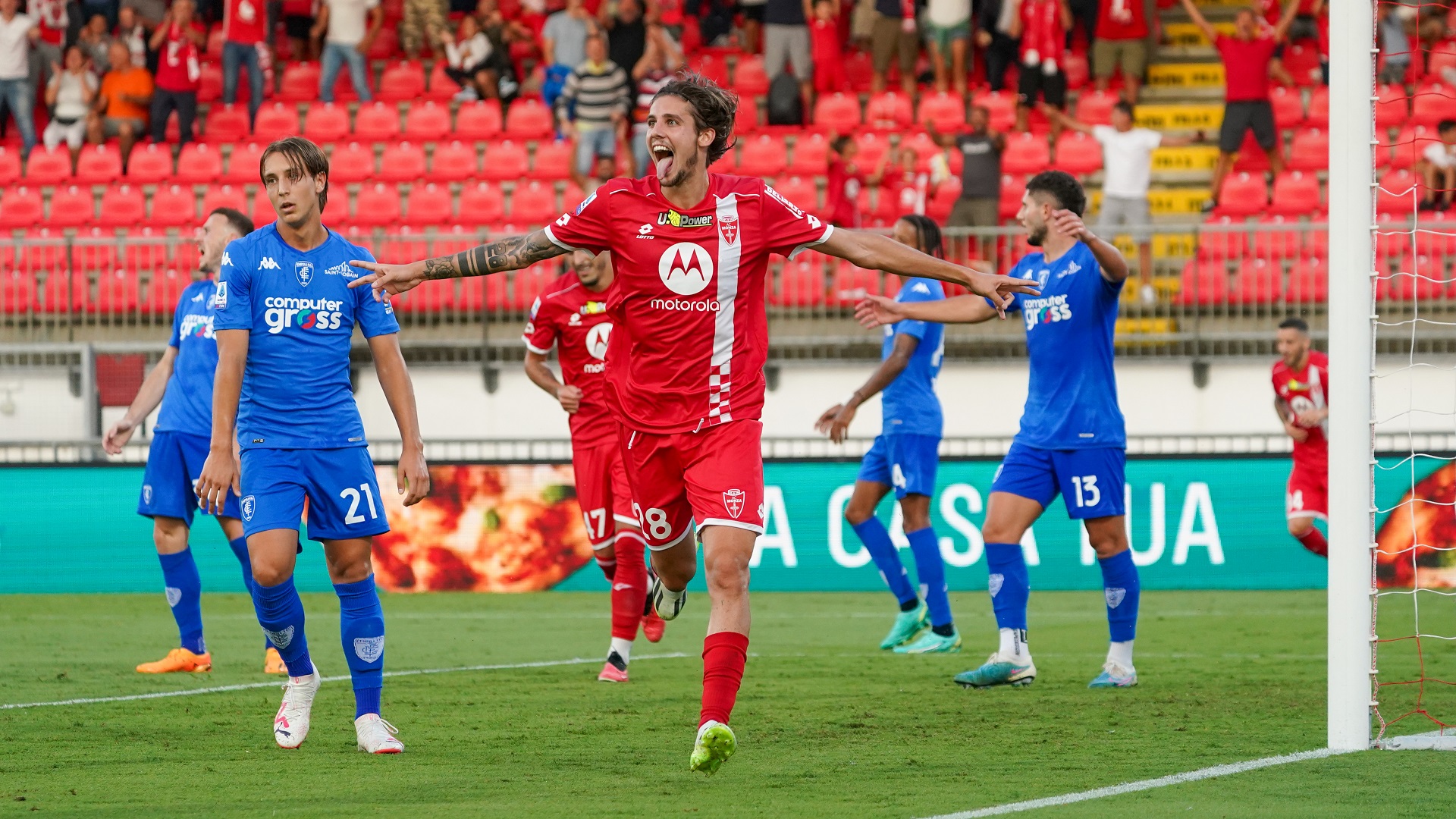 Colpani esulta in Monza-Empoli