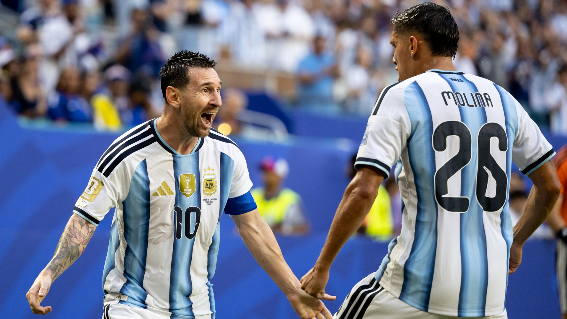 Lionel Messi Nahuel Molina Argentinien WM 2026 03072026