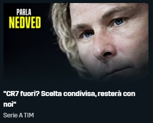 Pavel Nedved, Cristiano Ronaldo, Juventus, Serie A TIM 2021-2022