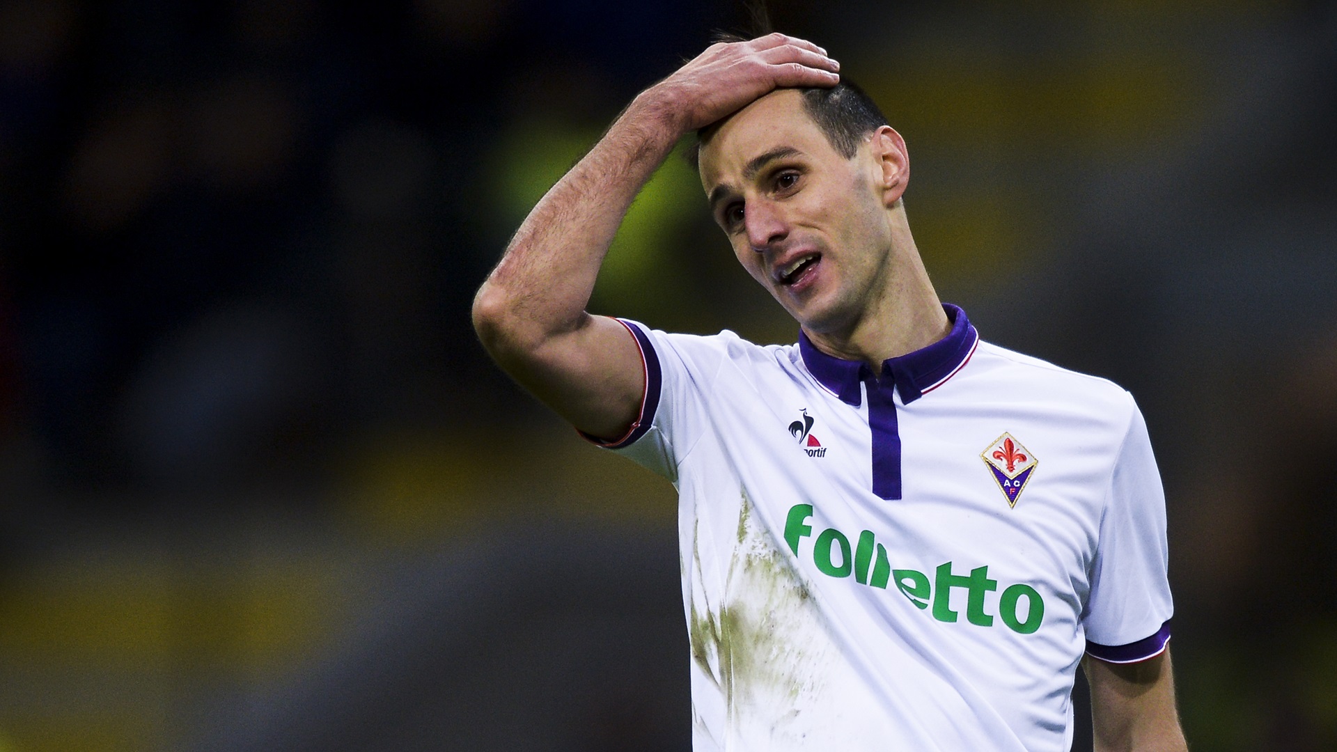 Nikola Kalinic con la maglia della Fiorentina