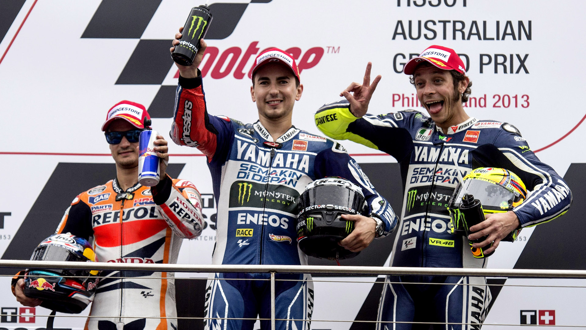 Dani Pedrosa, Jorge Lorenzo, Valentino Rossi, MotoGP