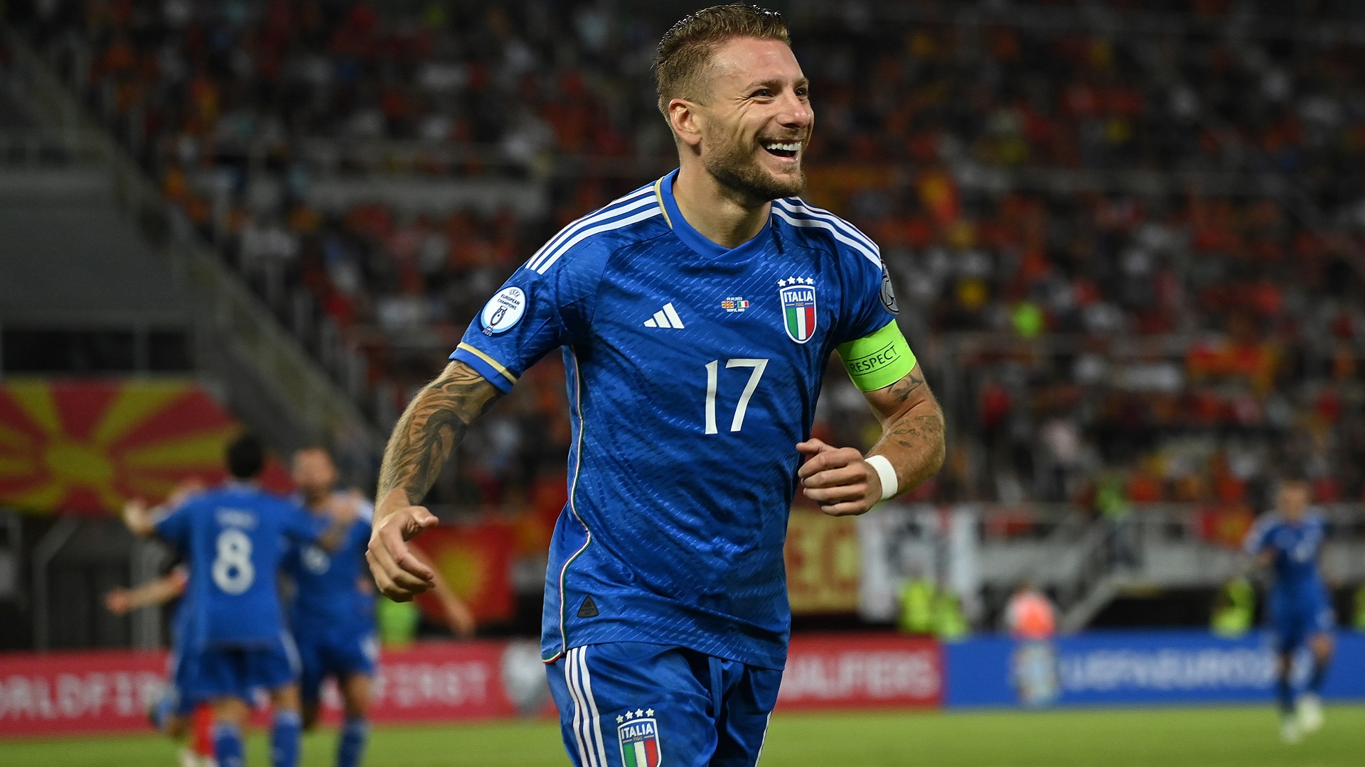 Immobile con la maglia della Nazionale
