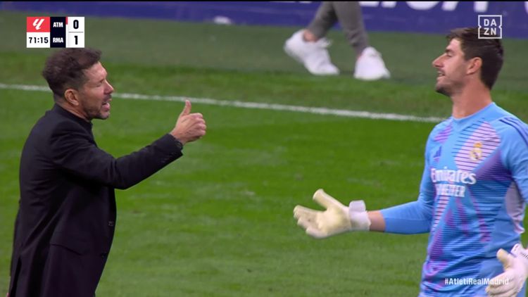 Diego Simeone and Thibaut Courtois