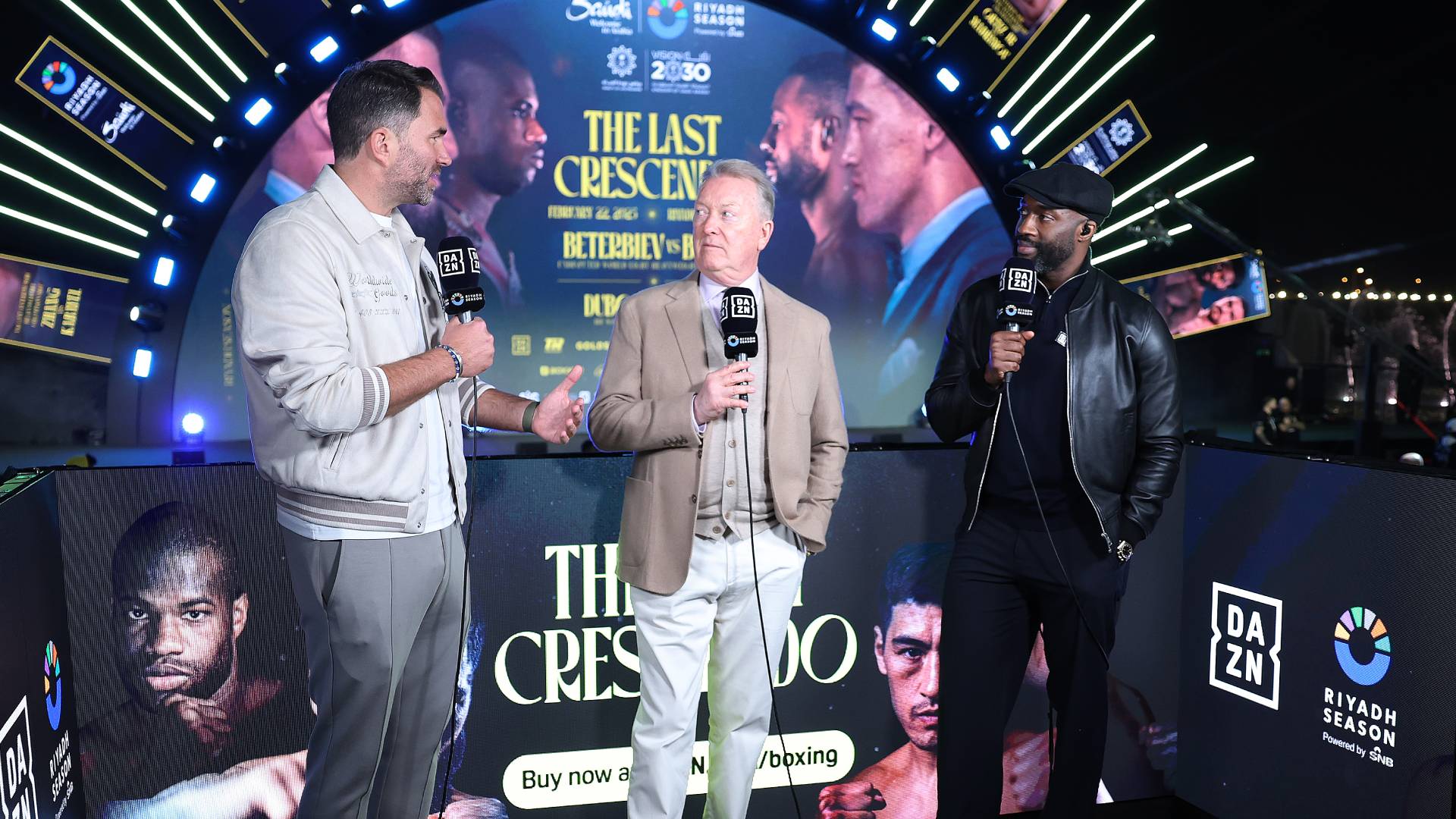 Ade Oladipo, Frank Warren, Eddie Hearn