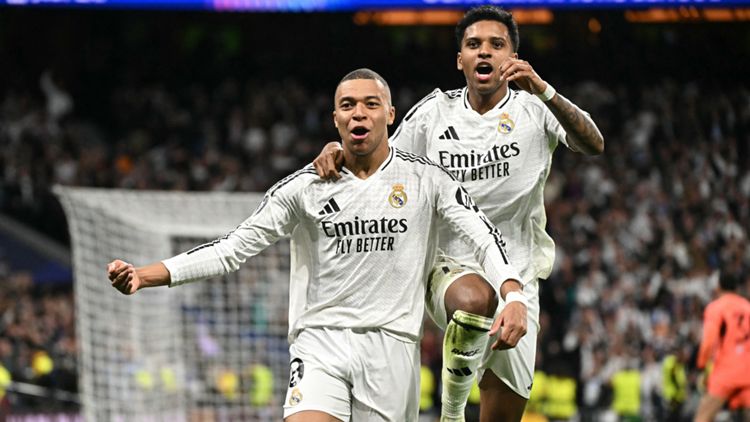 Kylian Mbappé Rodrygo Real Madrid 19022025