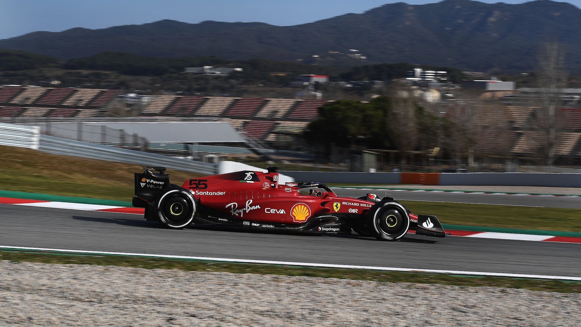 Carlos Sainz, Ferrari, Test Barcelona F1, Circuit Barcelona Catalunya, Montmeló