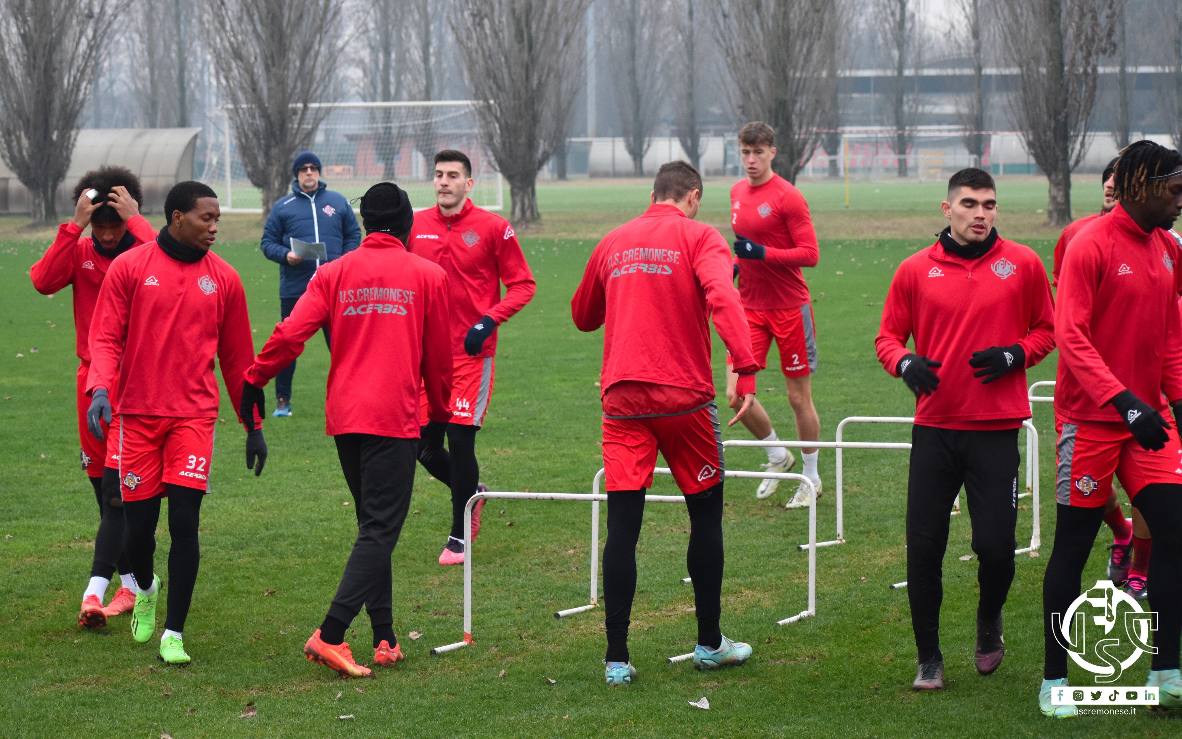 La Cremonese si allena con il nuovo tecnico Ballardini