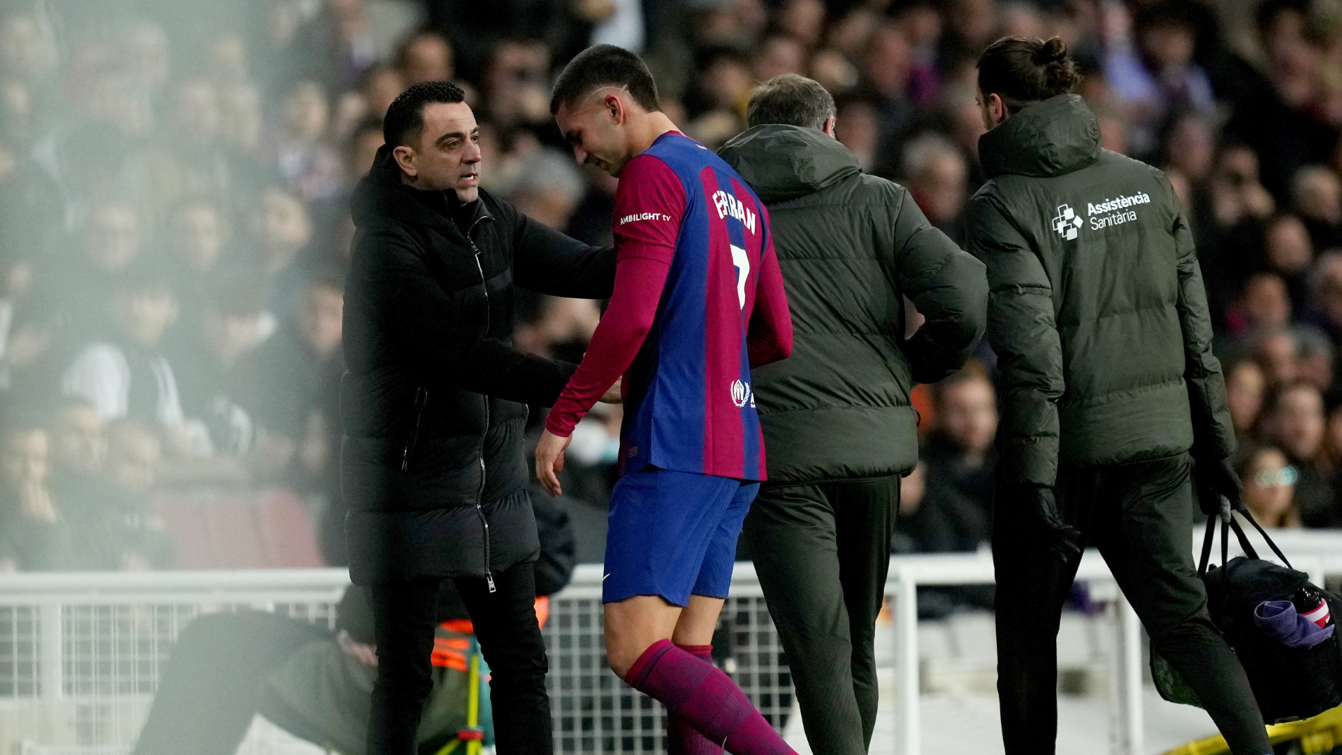 Ferran Torres y Xavi lesión