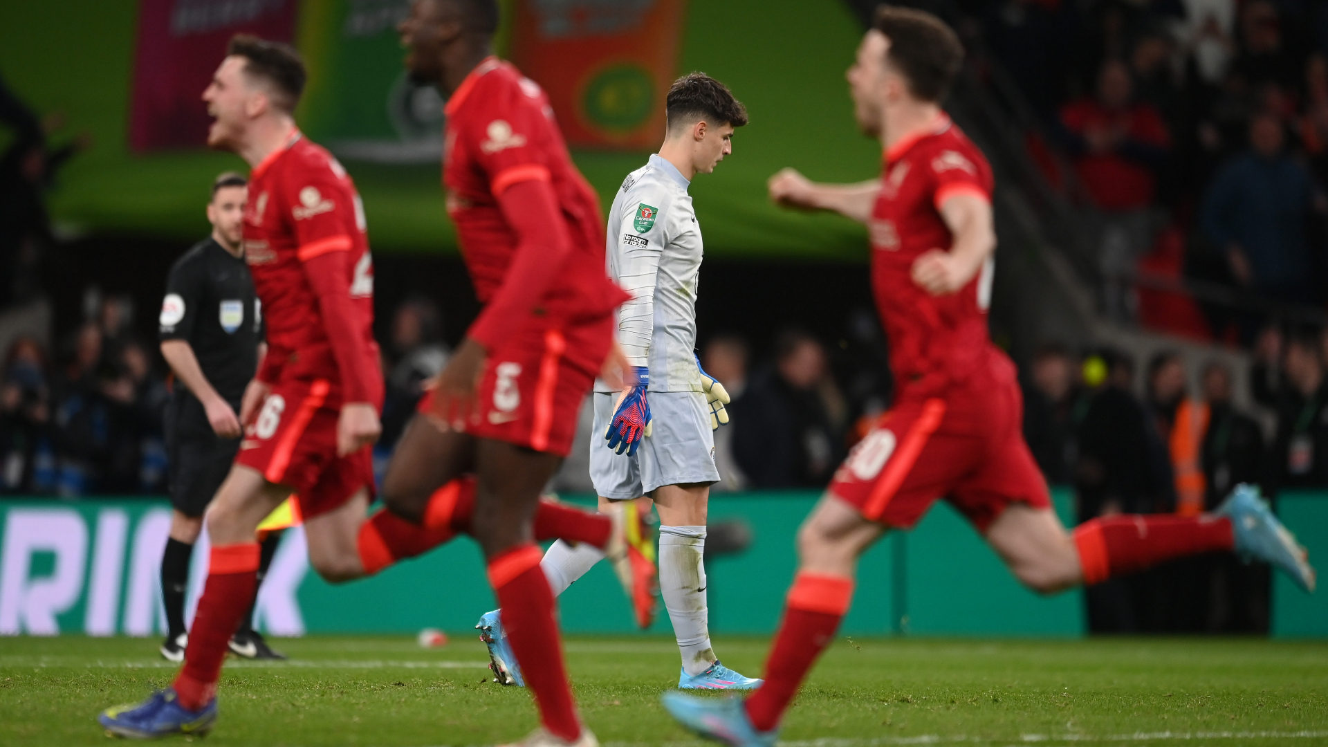 Kepa Arrizabalaga, Chelsea vs Liverpool, Carabao Cup final, 27 febrero 2022