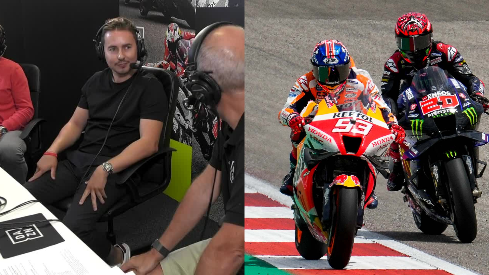 Marc Márquez Fabio Quartararo Jorge Lorenzo MotoGP DAZN 2022