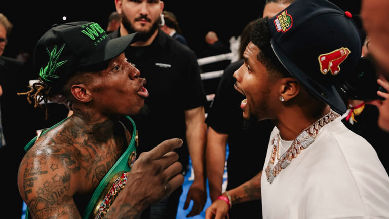 Shakur Stevenson, O'Shaquie Foster get into heated in-ring altercation after WBC title fight