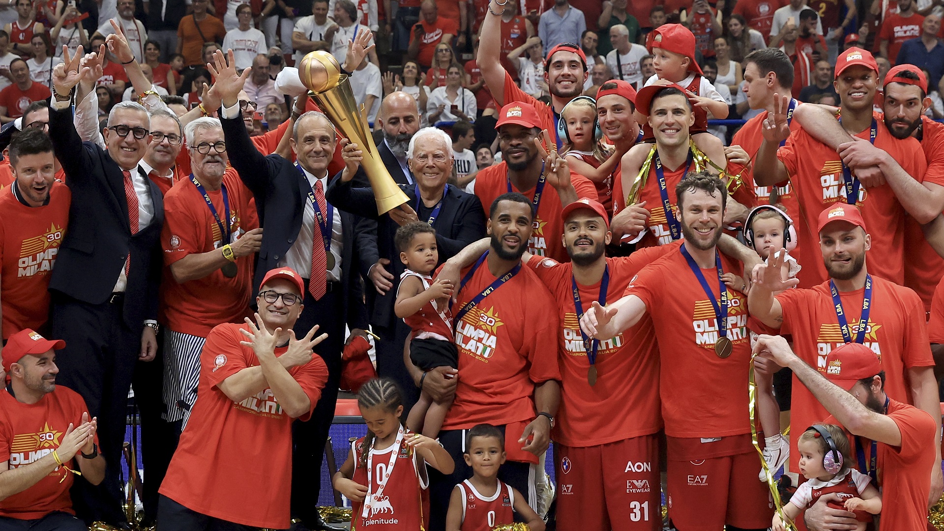 L'Olimpia Milano festeggia il trentesimo Scudetto