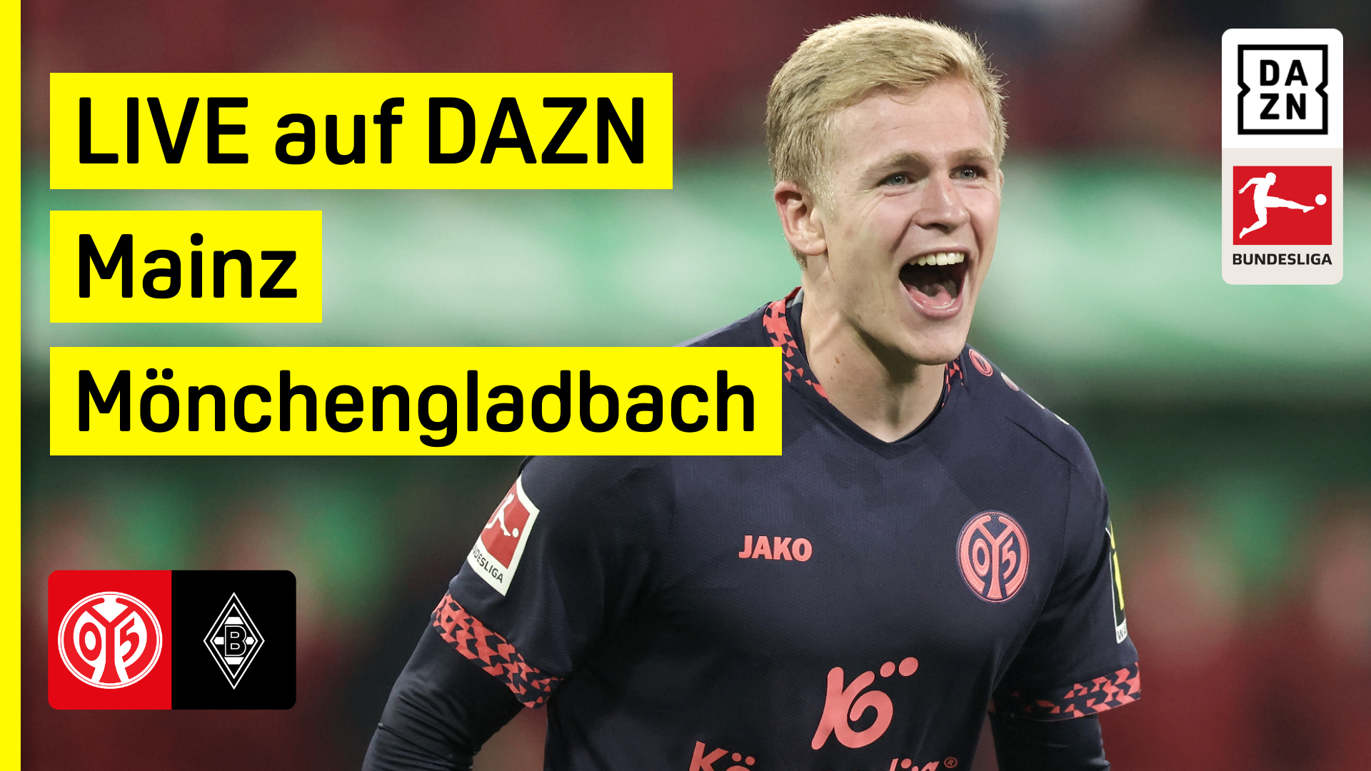 Mainz 05 Borussia Mönchengladbach Bundesliga 8. Spieltag DAZN Header