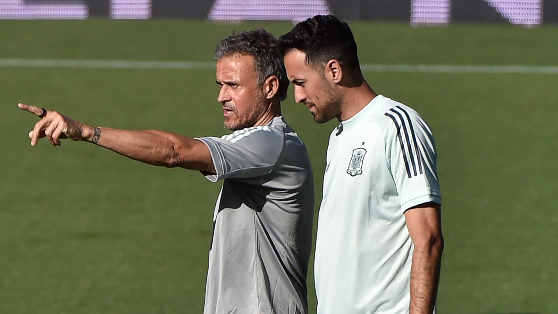 Luis Enrique con Busquets