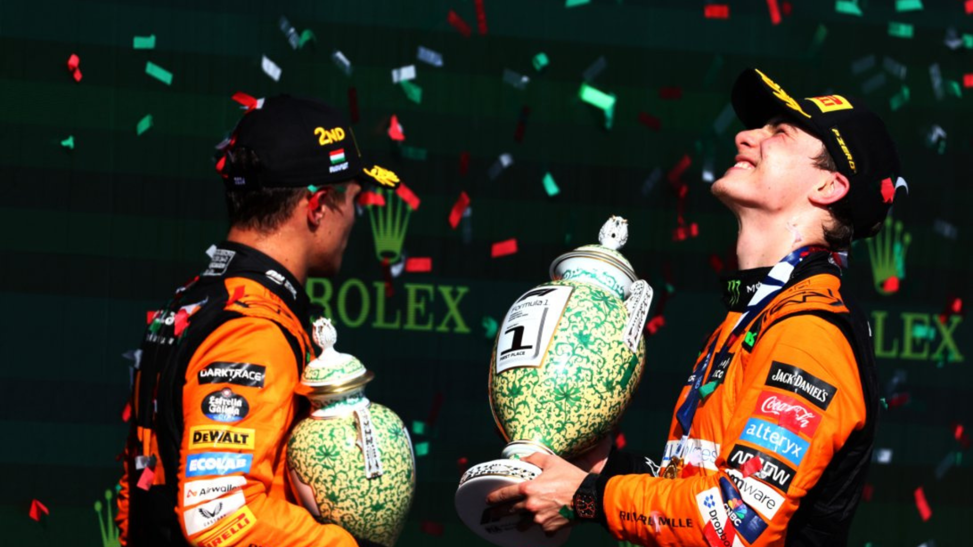 Piastri, Norris, podio, McLaren