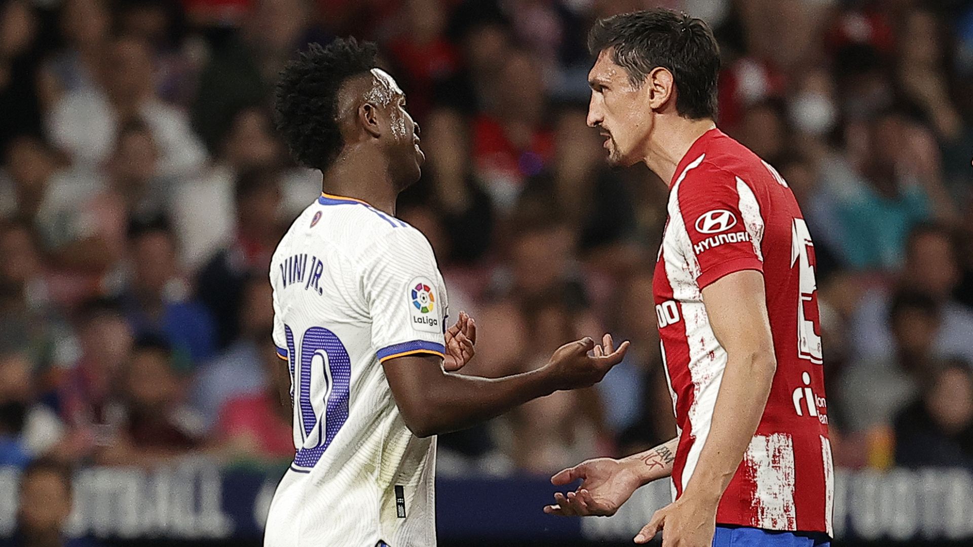 Vinicius, Stefan Savic, Atlético de Madrid, Real Madrid, derbi madrileño, LaLiga