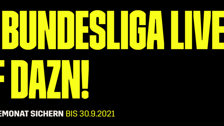 DAZN Banner Bundesliga mit Gratismonat