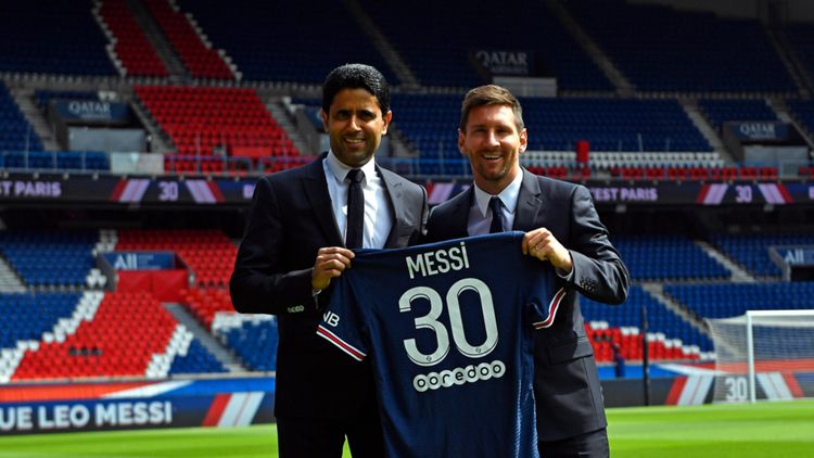 ONLY GERMANY Lionel Messi Parc des Princes PSG Paris Nasser Al Khelaifi 10082021