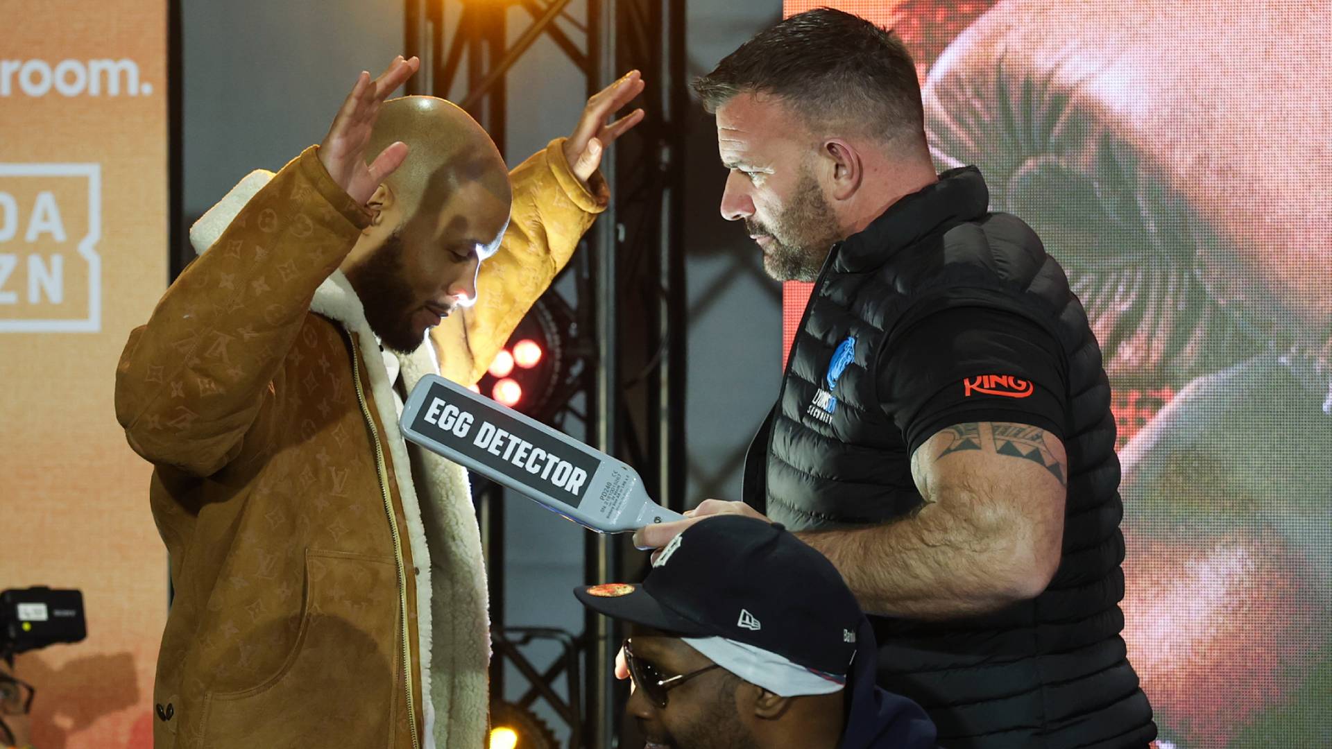 Chris Eubank Jr checked by security