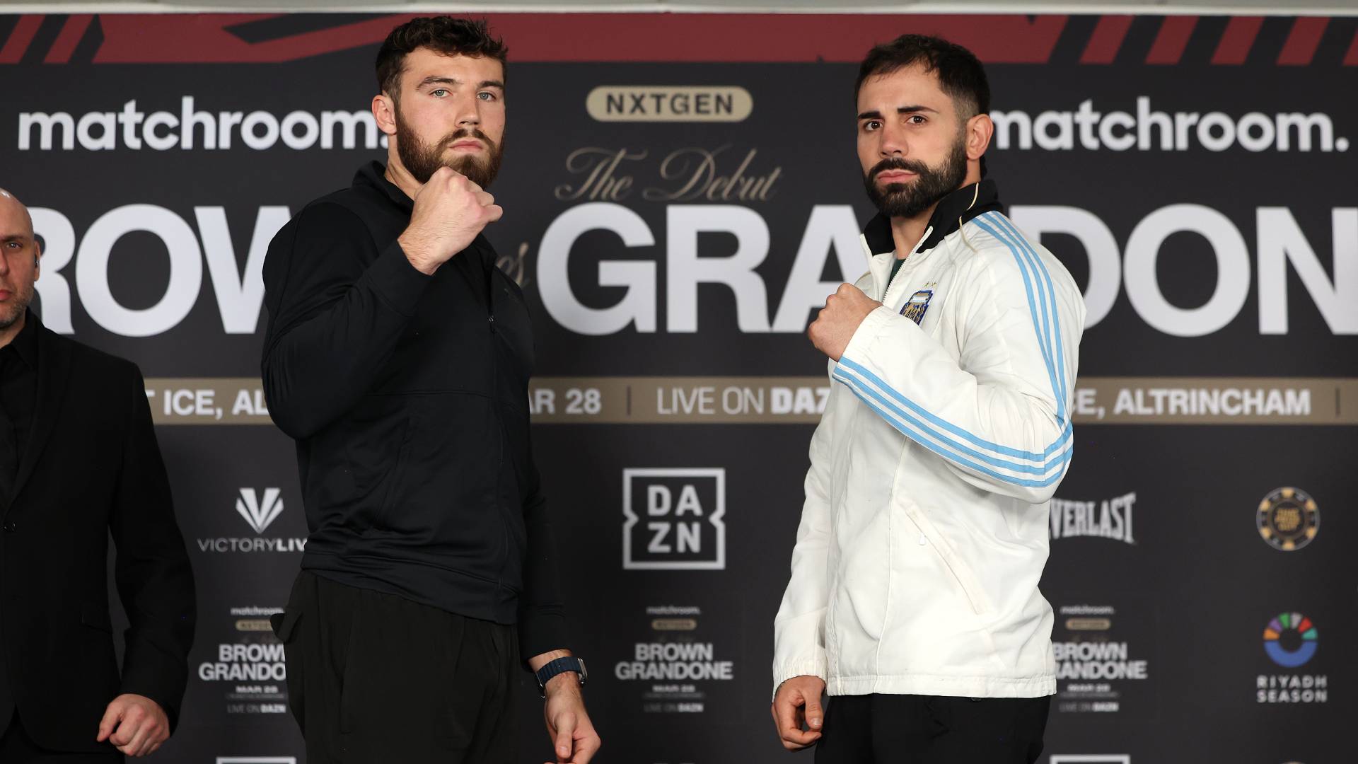 Pat Brown and Federico Javier Grandone pose at press conference_26032025