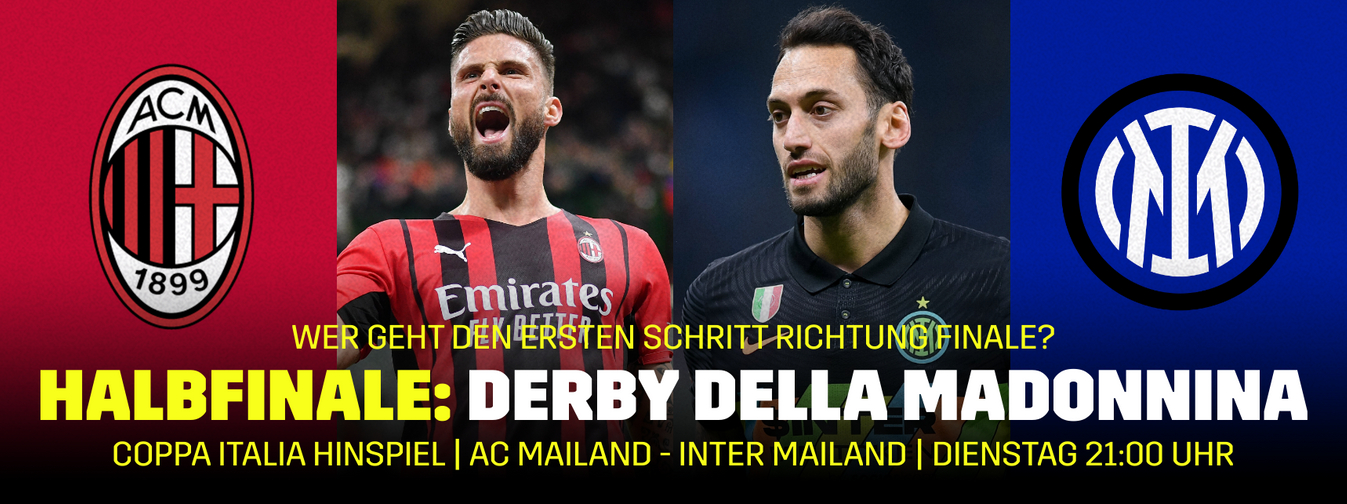 Coppa Italia AC Milan Inter Mailand Banner 010322