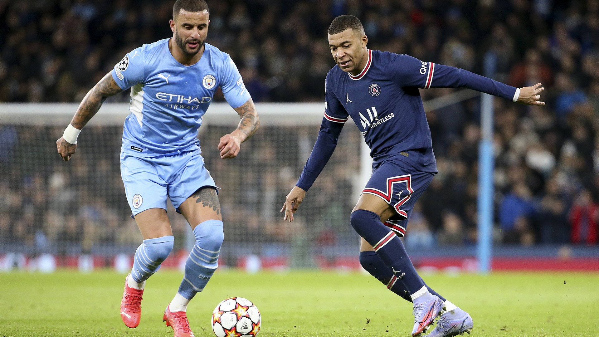Kyle Walker e Kylian Mbappé