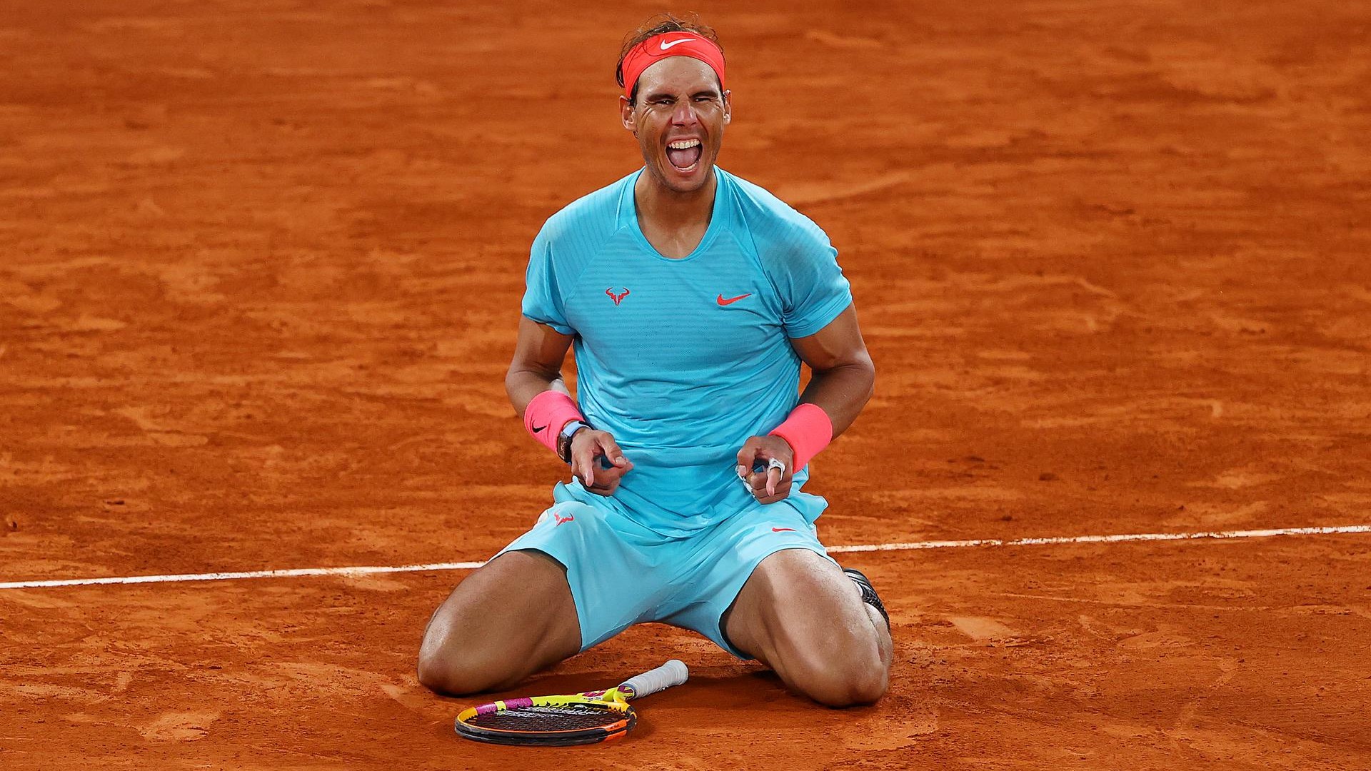 L'esultanza di Rafa Nadal al Roland Garros