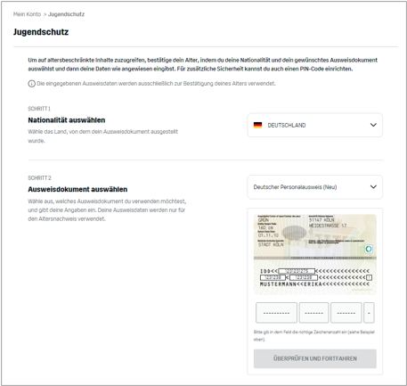DAZN Altersnachweis How to 2