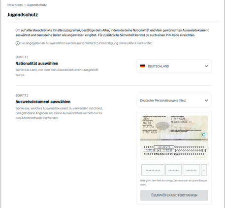 DAZN Altersnachweis How to 2
