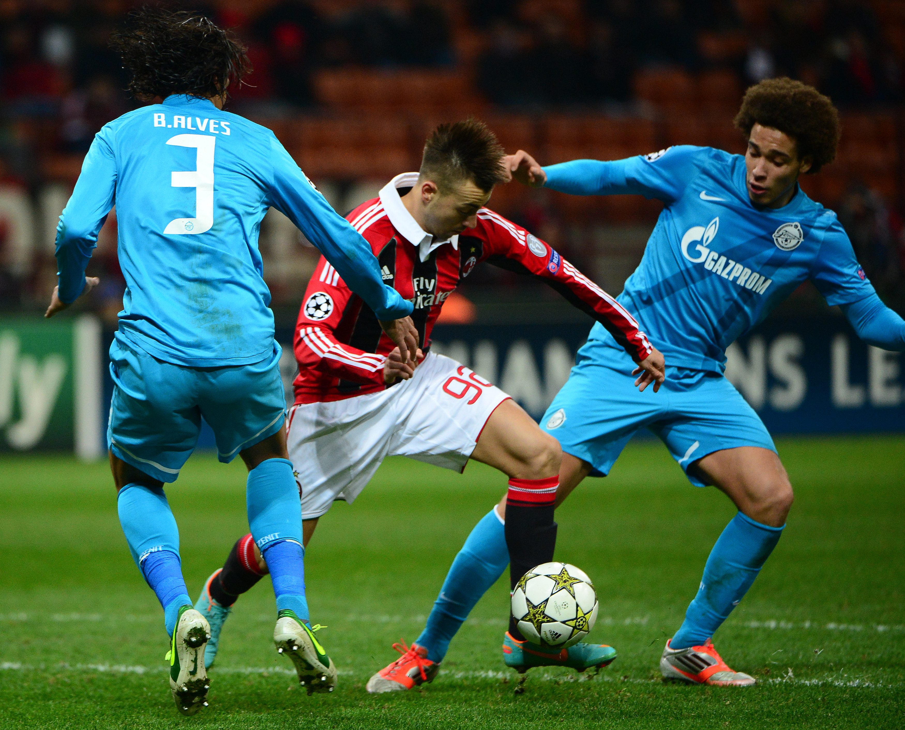 Stephan El Shaarawy ai tempi del Milan contro lo Zenit in Champions League, stagione 2012-13