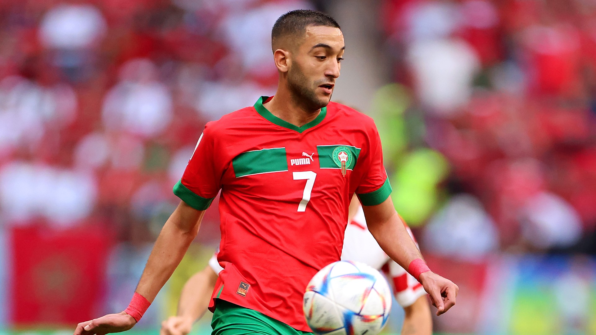 Hakim Ziyech con il Marocco ai Mondiali in Qatar